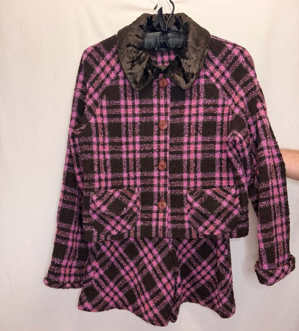 Ribta Oris Vintage‎ Plaid Wool Blend Short Suit Set Size 9 : 90s, clueless